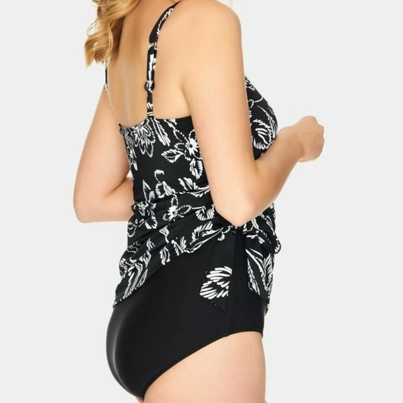 SWIM Solutions Tummy Control Floral One Piece - Picture 3 of 6